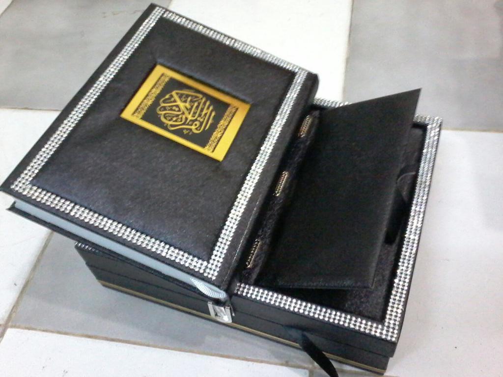 Quran With Fancy Box  Black Color
