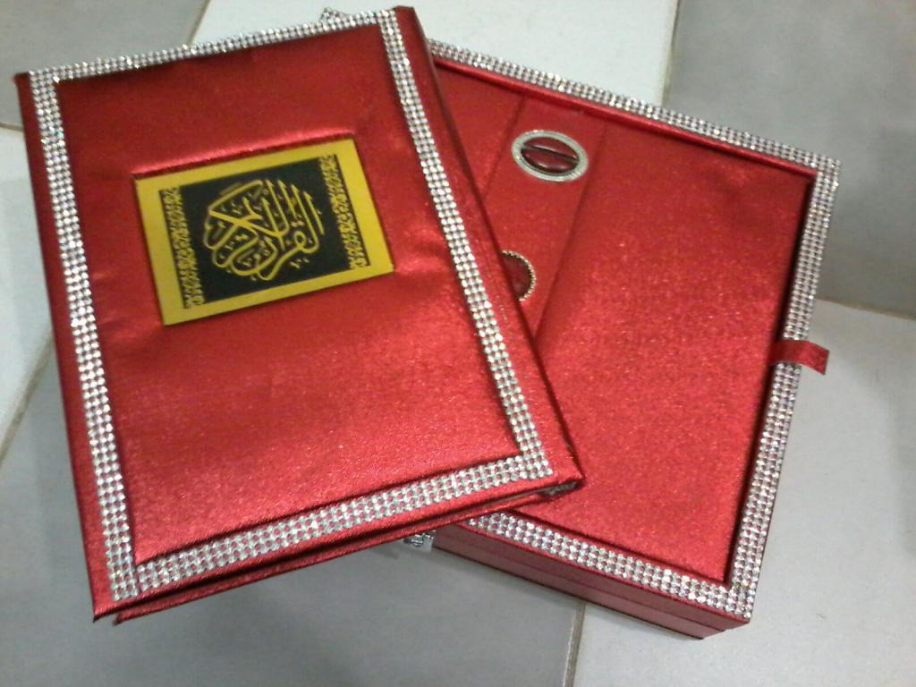 Quran With Fancy Box  Red Color