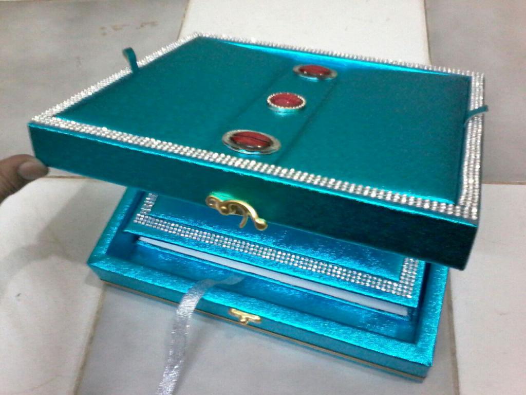 Quran With Fancy Box  Blue Color