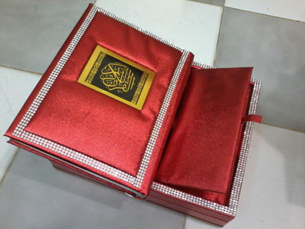 Quran With Fancy Box  Red Color